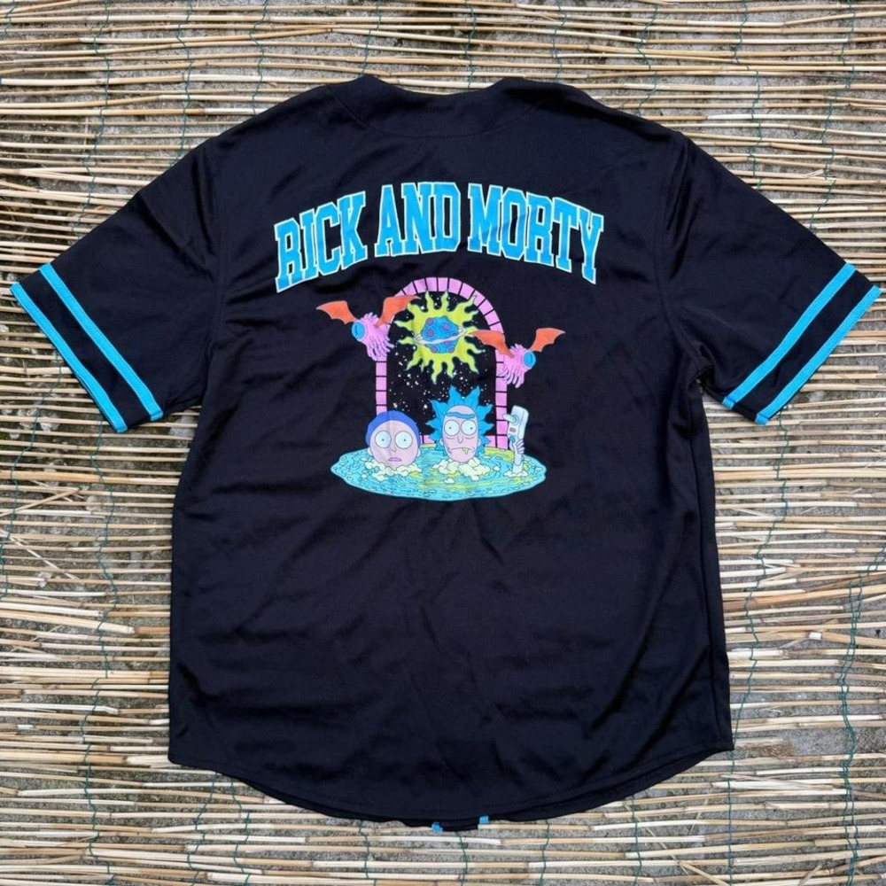 Rick‎ and Morty Baseball Jersey Shirt Size Medium Cartoons Streetwear Humor